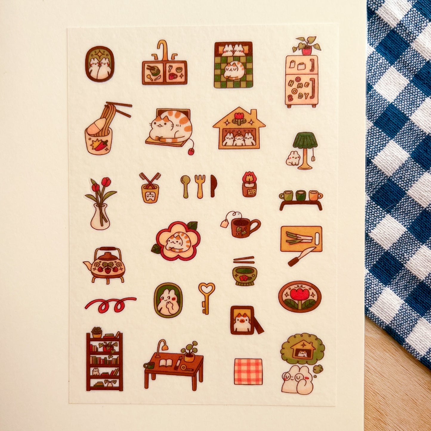 Homebody Washi Sticker Sheet