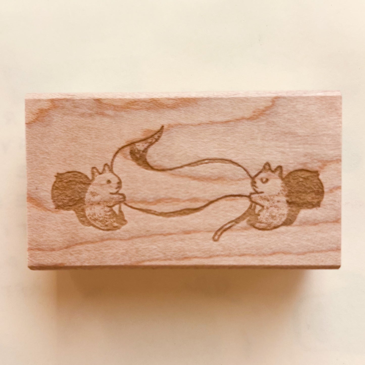 Squirrel Banner Rubber Stamp