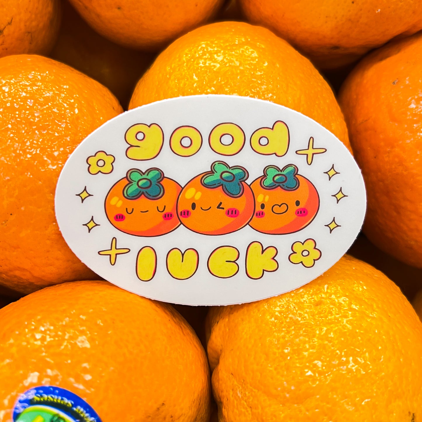 Good Luck Persimmon Sticker