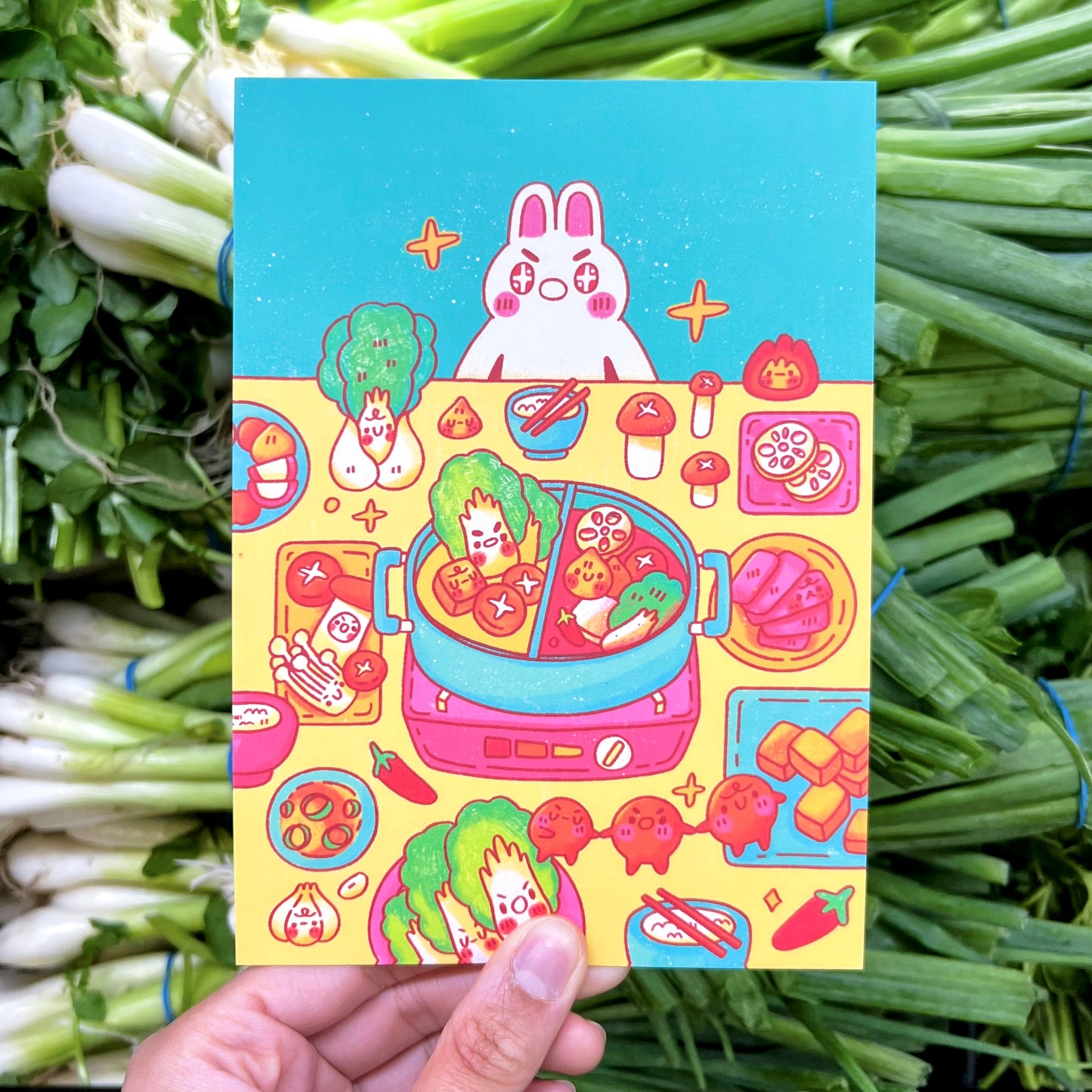 Bunny Hot Pot Feast Art Print