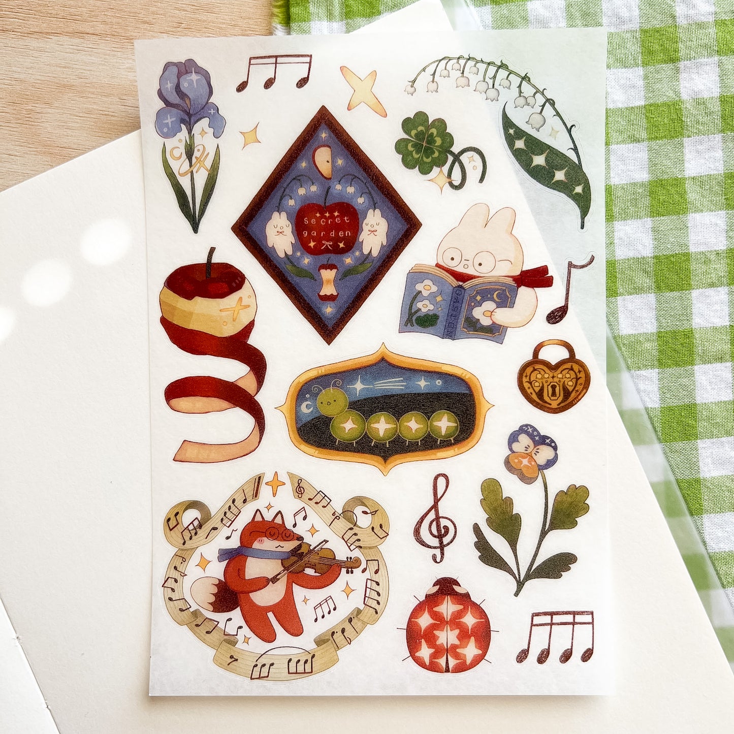 Secret Garden Washi Sticker Sheet