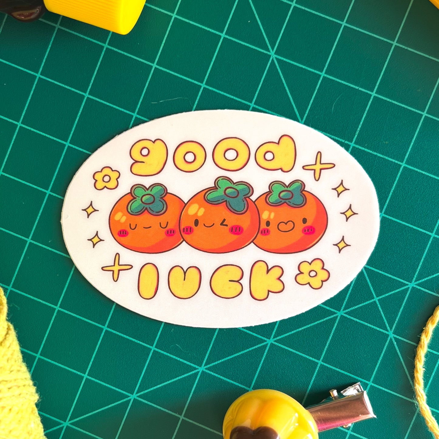 Good Luck Persimmon Sticker