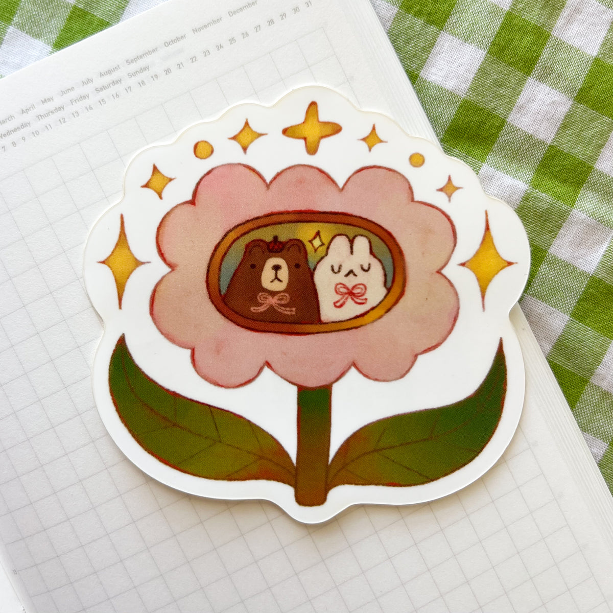 Flower Frame Vinyl Sticker