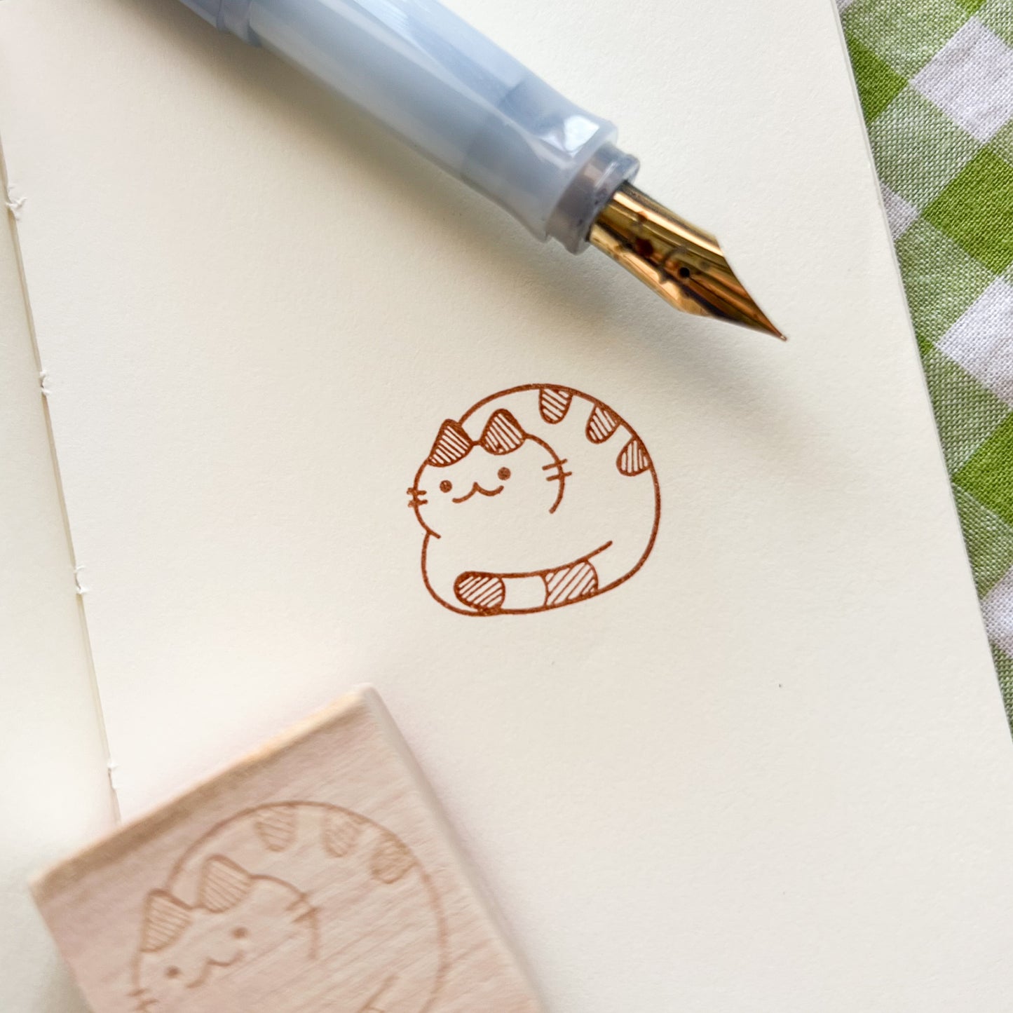 Cat Loaf Wooden Stamp