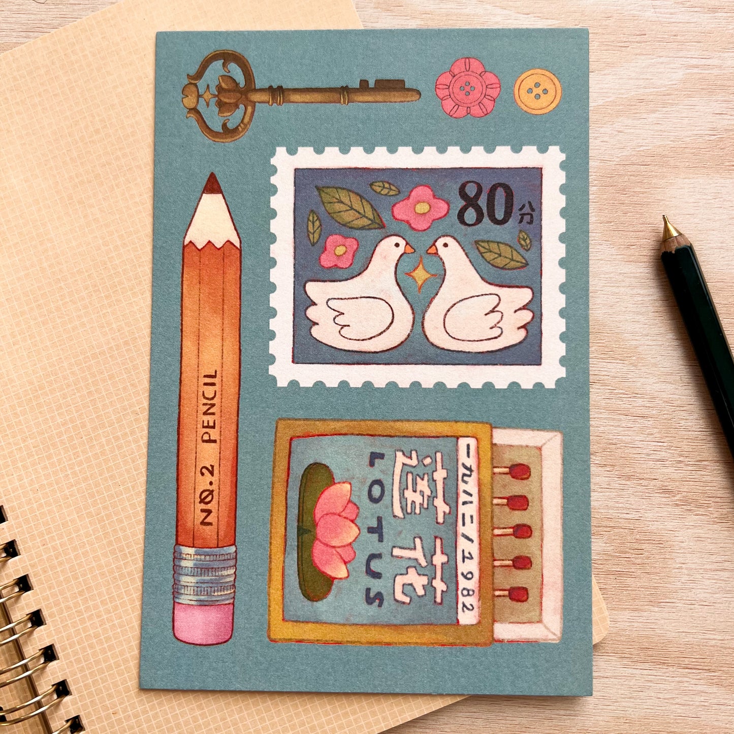 Lily Pond Vintage Shop Postcard