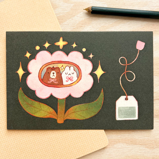 Daydream Teahouse / Photo and Teabag Postcard