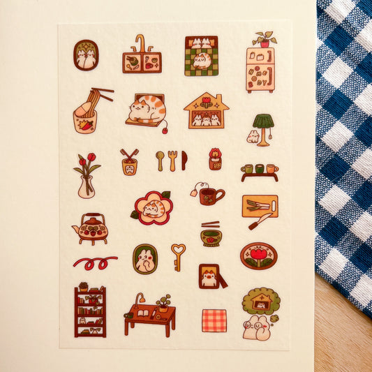 Homebody Washi Sticker Sheet