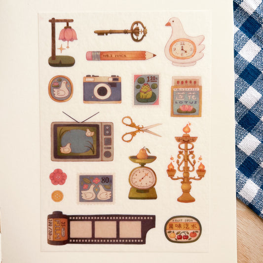 Lily Pond Vintage Shop Washi Sticker Sheet