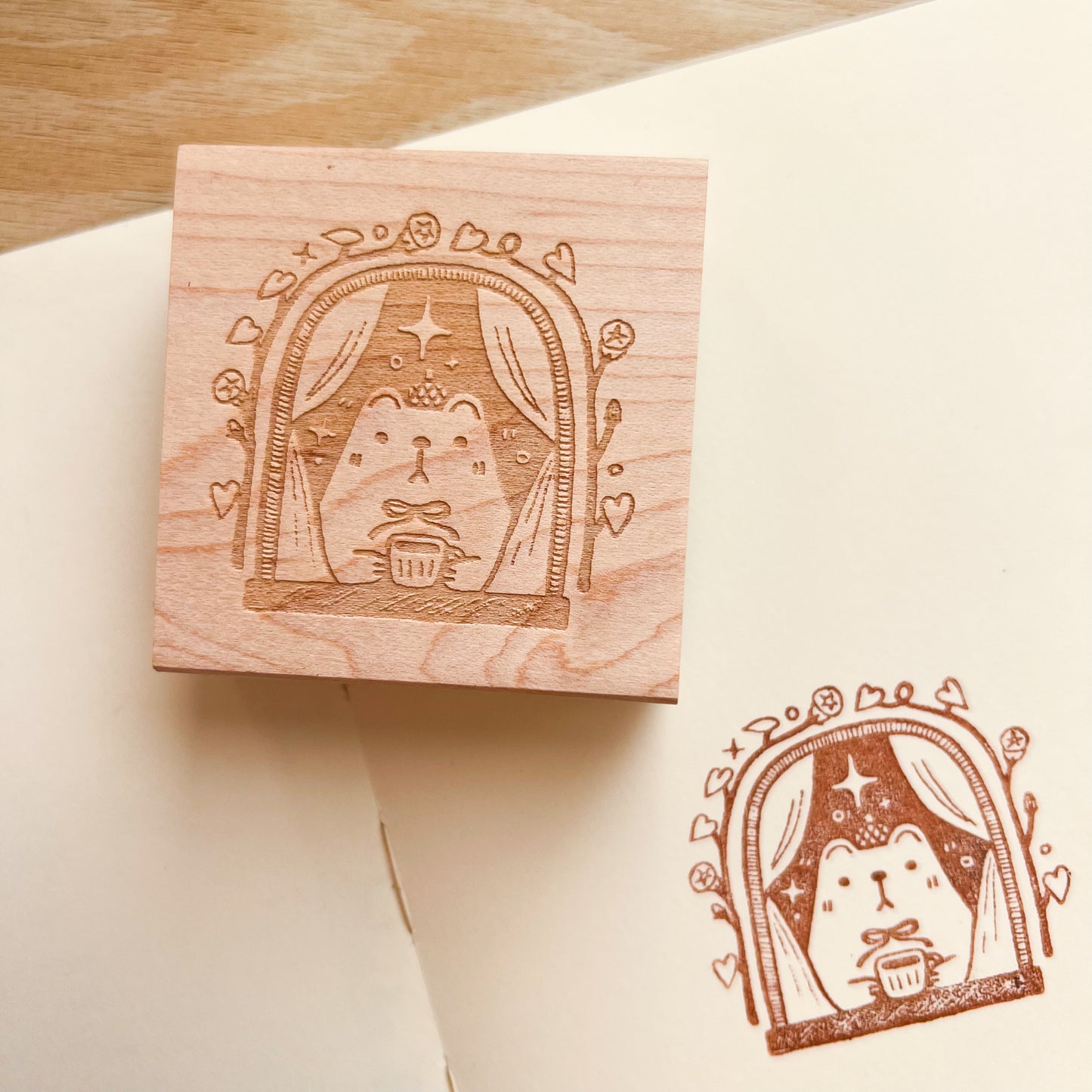 Daydream Teahouse / Gom the Bear Rubber Stamp