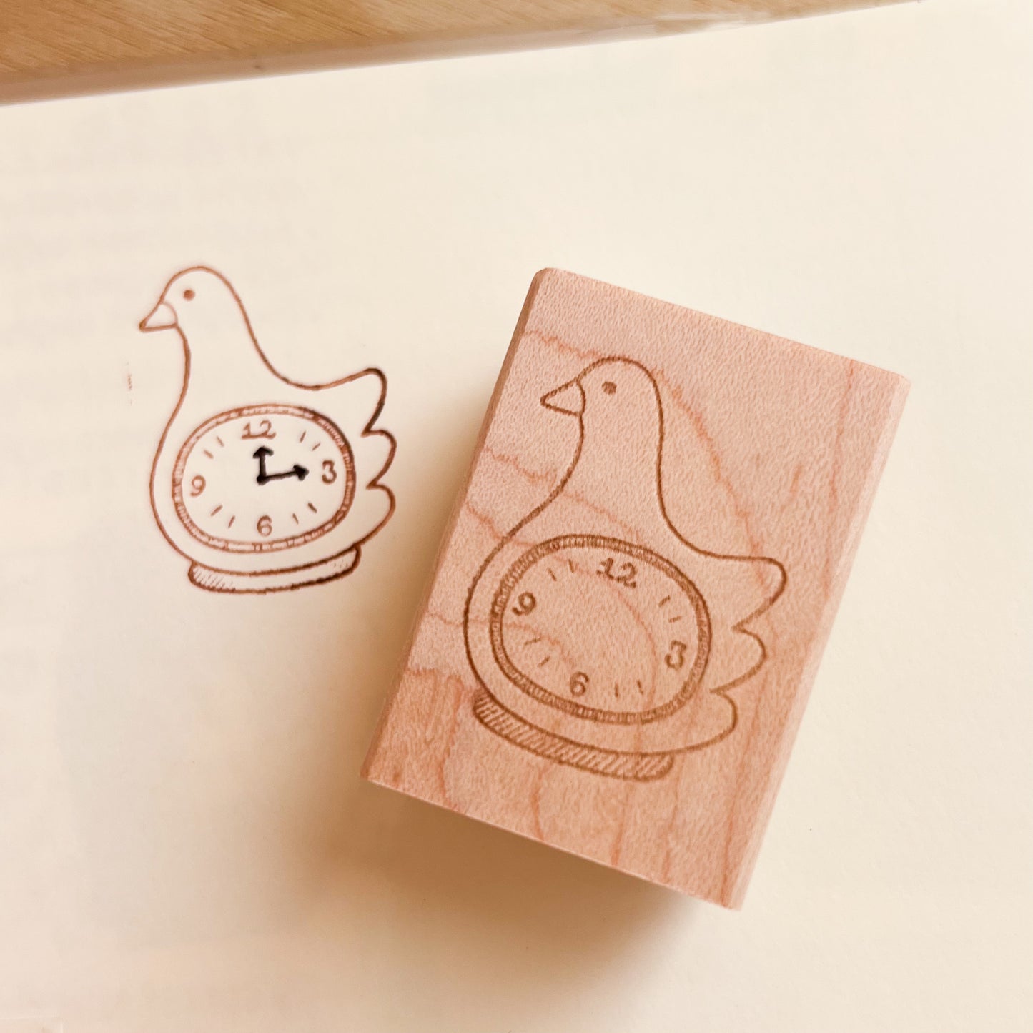 Clock Rubber Stamp