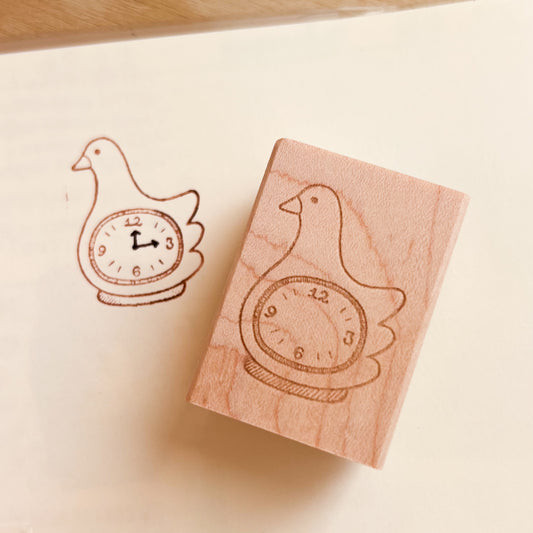 Clock Rubber Stamp