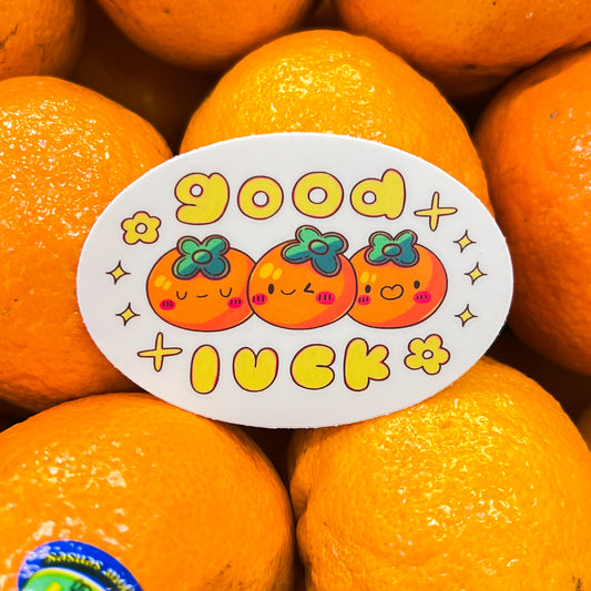 Good Luck Persimmon Sticker