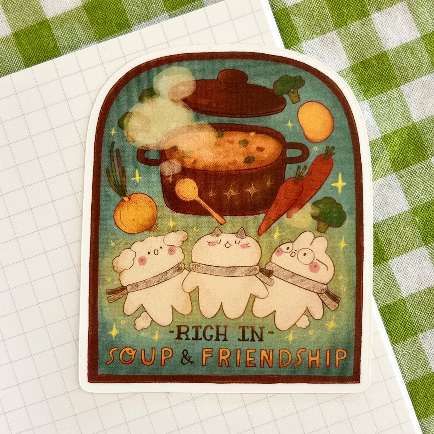 Soup and Friendship Vinyl Sticker