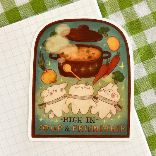 Soup and Friendship Vinyl Sticker