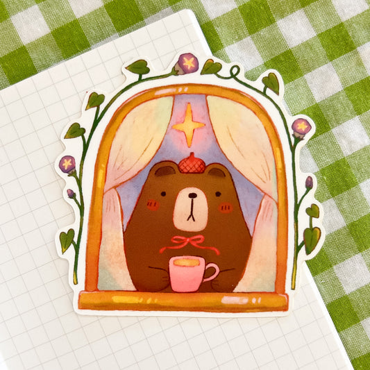 Gom the Bear Vinyl Sticker