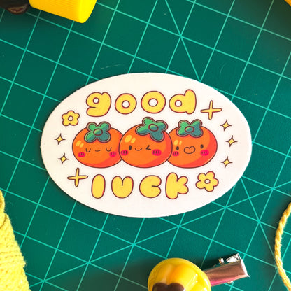 Good Luck Persimmon Sticker