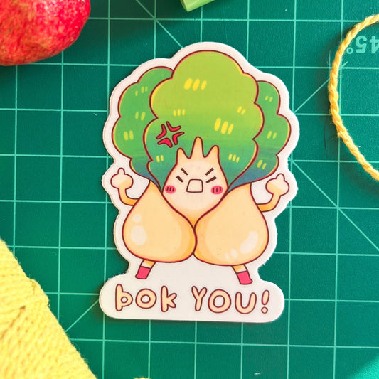 Angry Bokchoy Sticker