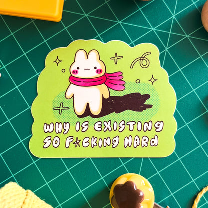 Existential Bunny Sticker