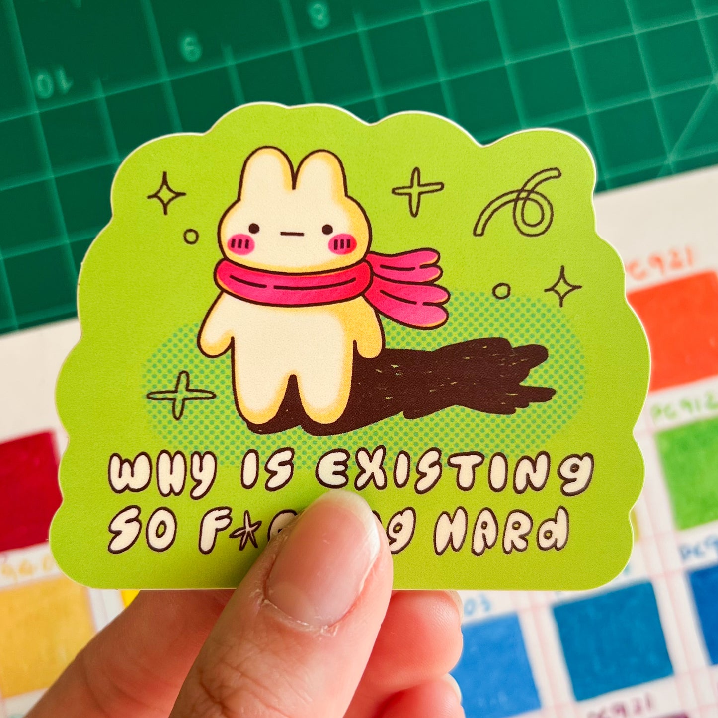 Existential Bunny Sticker