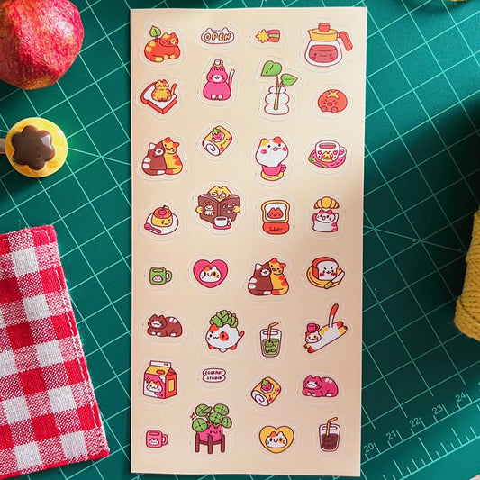 Cat Cafe Sticker Sheet