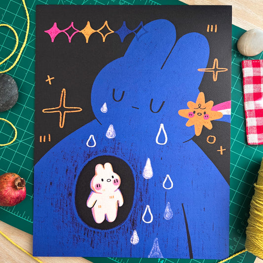 Sad Bunny Print