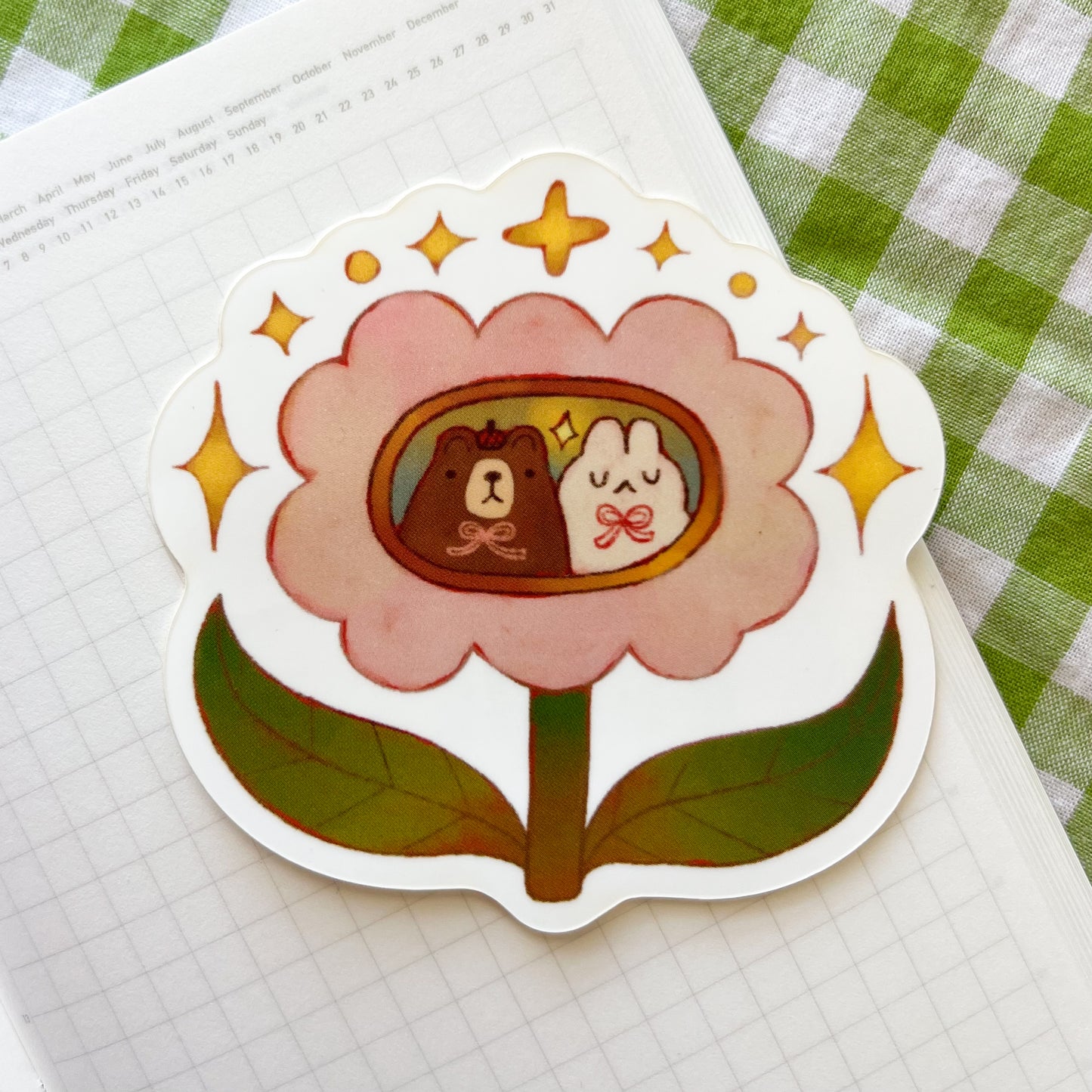 Flower Frame Vinyl Sticker
