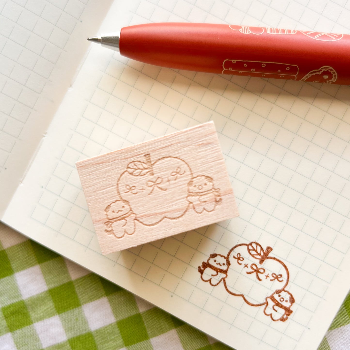 Apple for You Wooden Stamp
