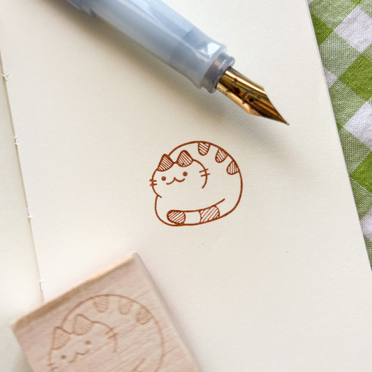 Cat Loaf Wooden Stamp