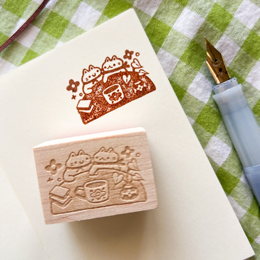 A Coffee with You Wooden Stamp