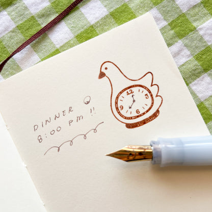 Duck Clock Wooden Stamp
